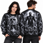Pale Pinned Ghoul Face Pain Has No Limits Black Sweater for Dark Puzzle Fans NDN 2