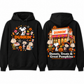 Peanuts Dunkin Storefront Donuts Ghosts Great Pumpkins Hoodie for Halloween Donut Fans NDN 1