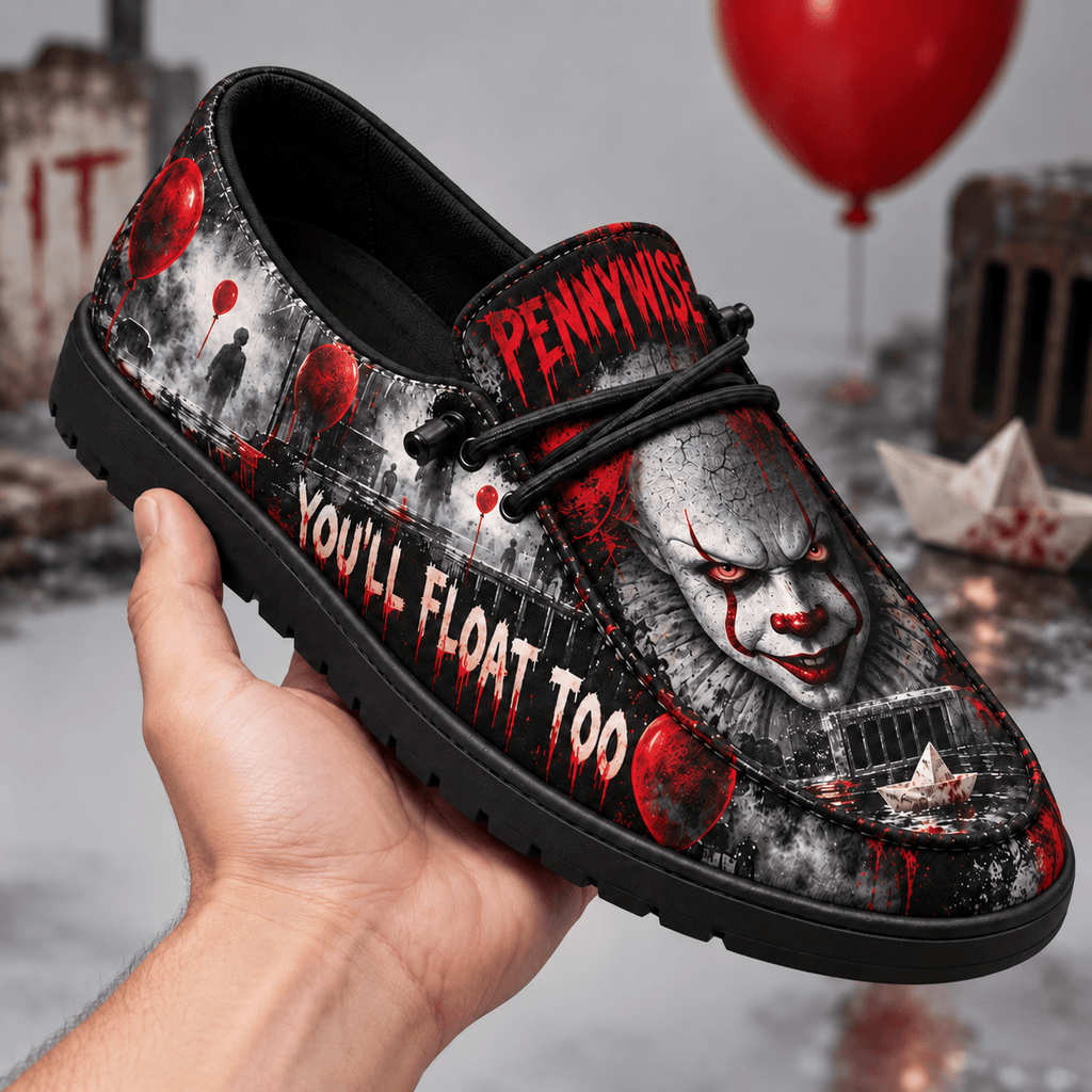 Pennywise Red Balloon Loafer Shoes For Horror Fans Following The Call Of Derry NDN 2