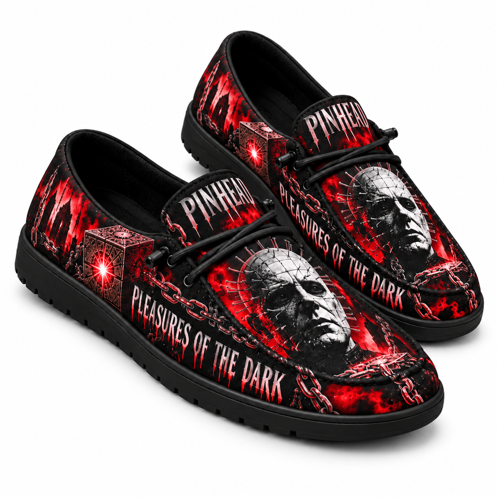 Pinhead Red Chains Loafer Shoes For Hellraiser Fans Exploring The Darker Side Of Horror NDN 1
