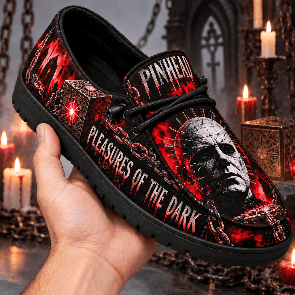 Pinhead Red Chains Loafer Shoes For Hellraiser Fans Exploring The Darker Side Of Horror NDN 2