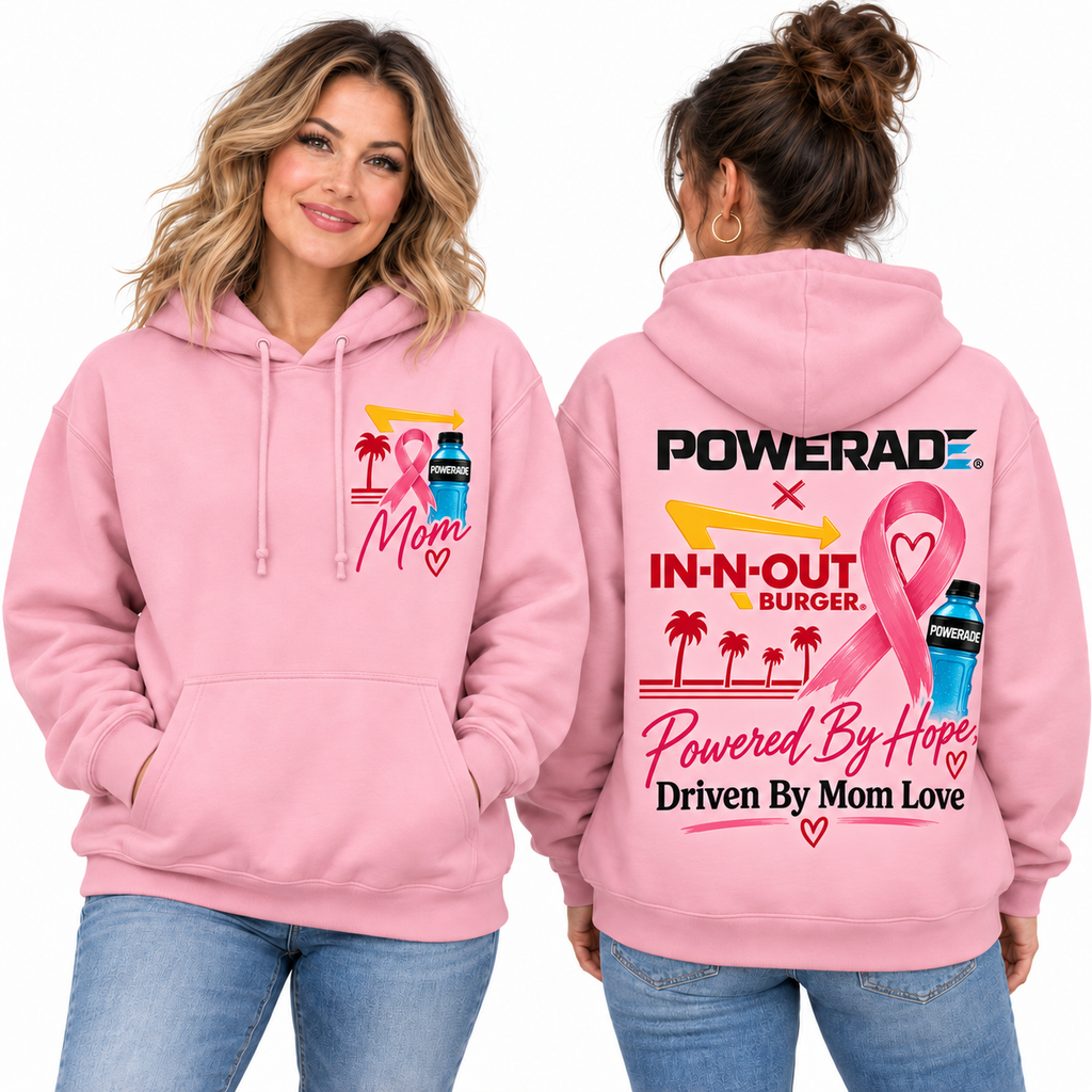 Powerade In N Out Pink Ribbon Mom Hoodie NTH1 for Breast Cancer Awareness Supporters 2