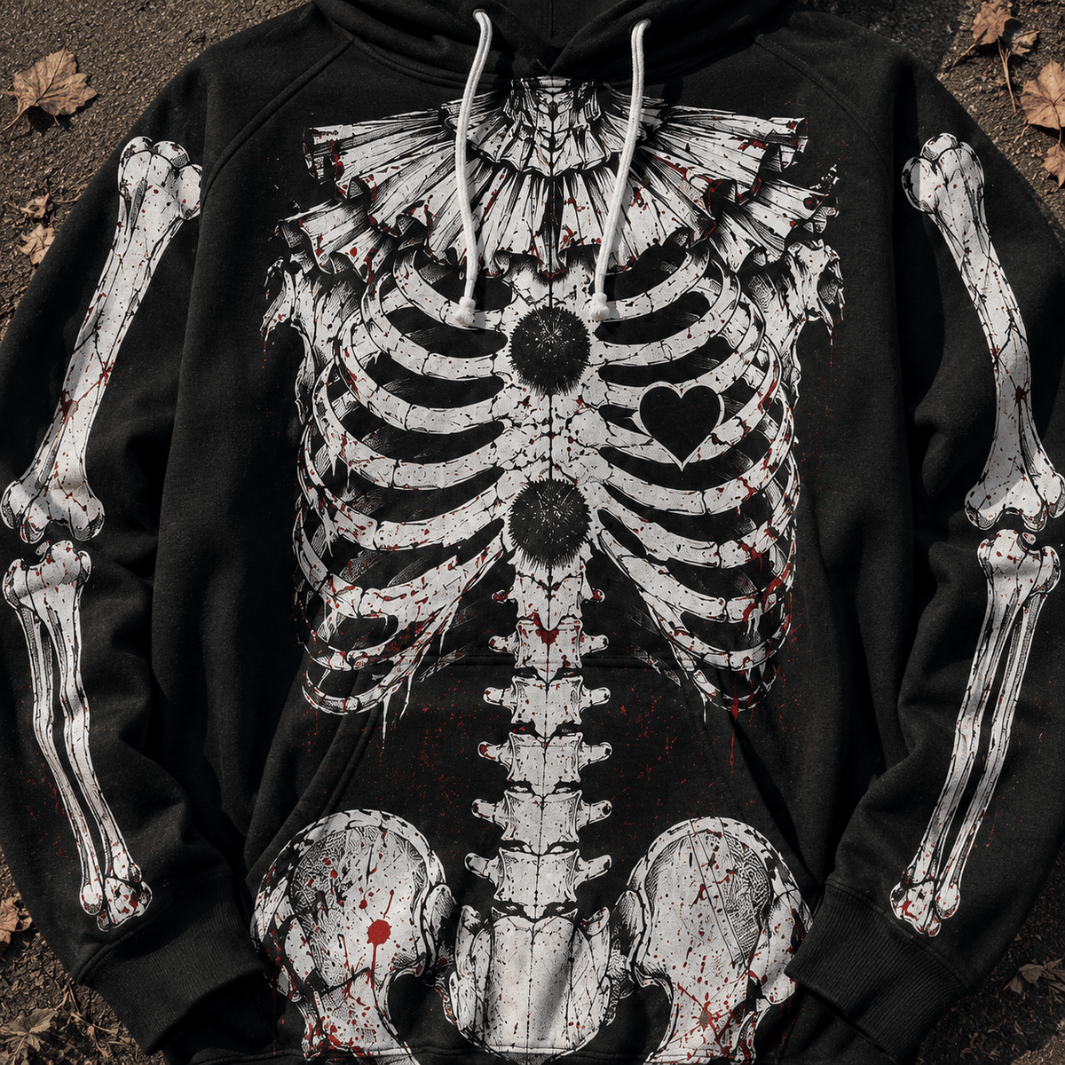Premium Art The Clown Skeleton Halloween 3D Hoodie 3