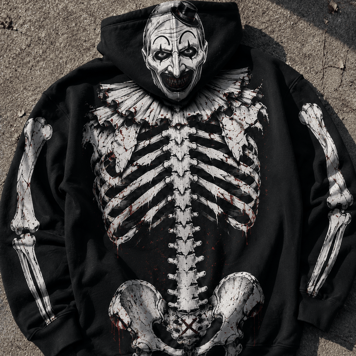 Premium Art The Clown Skeleton Halloween 3D Hoodie 4