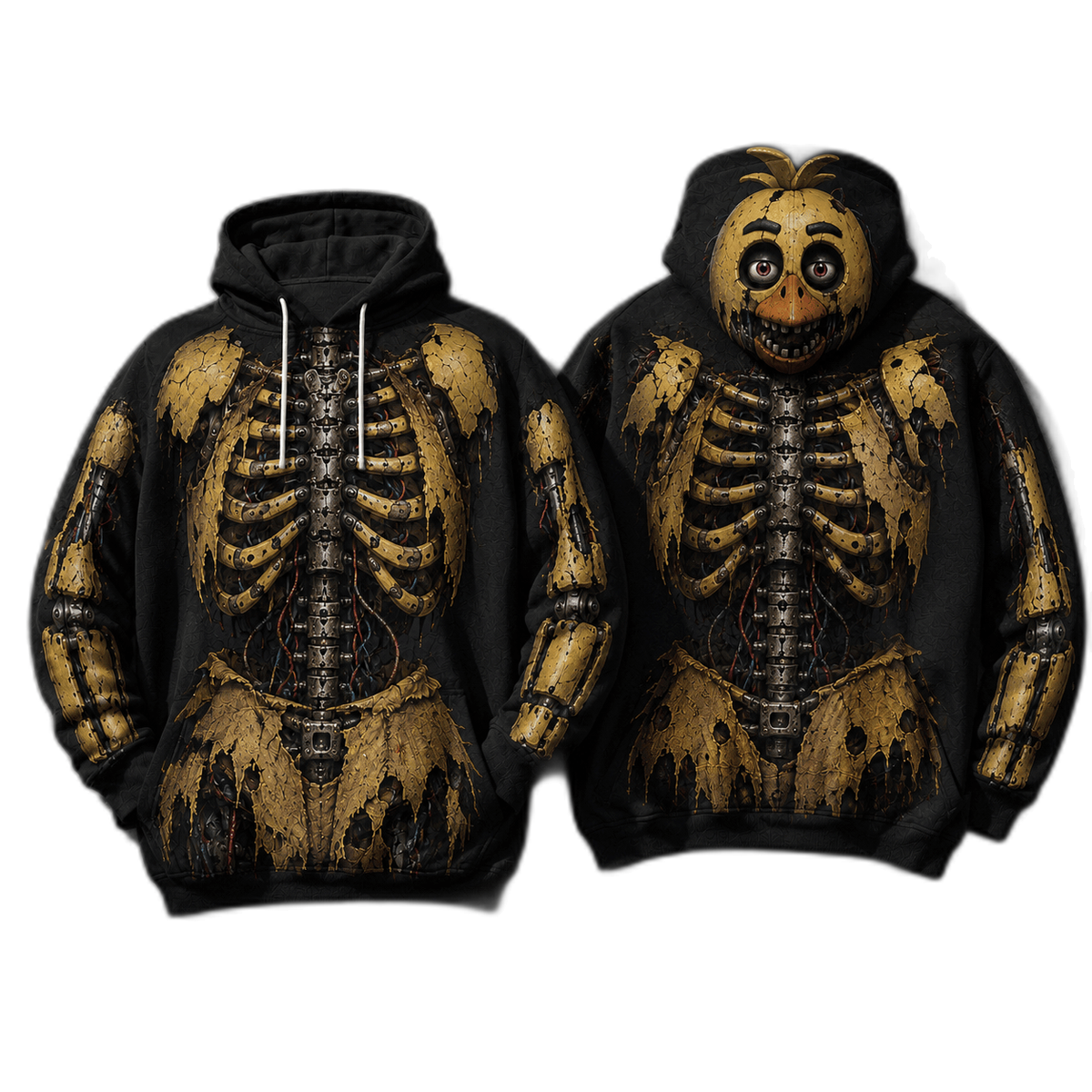 Premium Chica Endoskeleton Five Nights At Freddys FNAF Halloween Horror 3D Hoodie 1