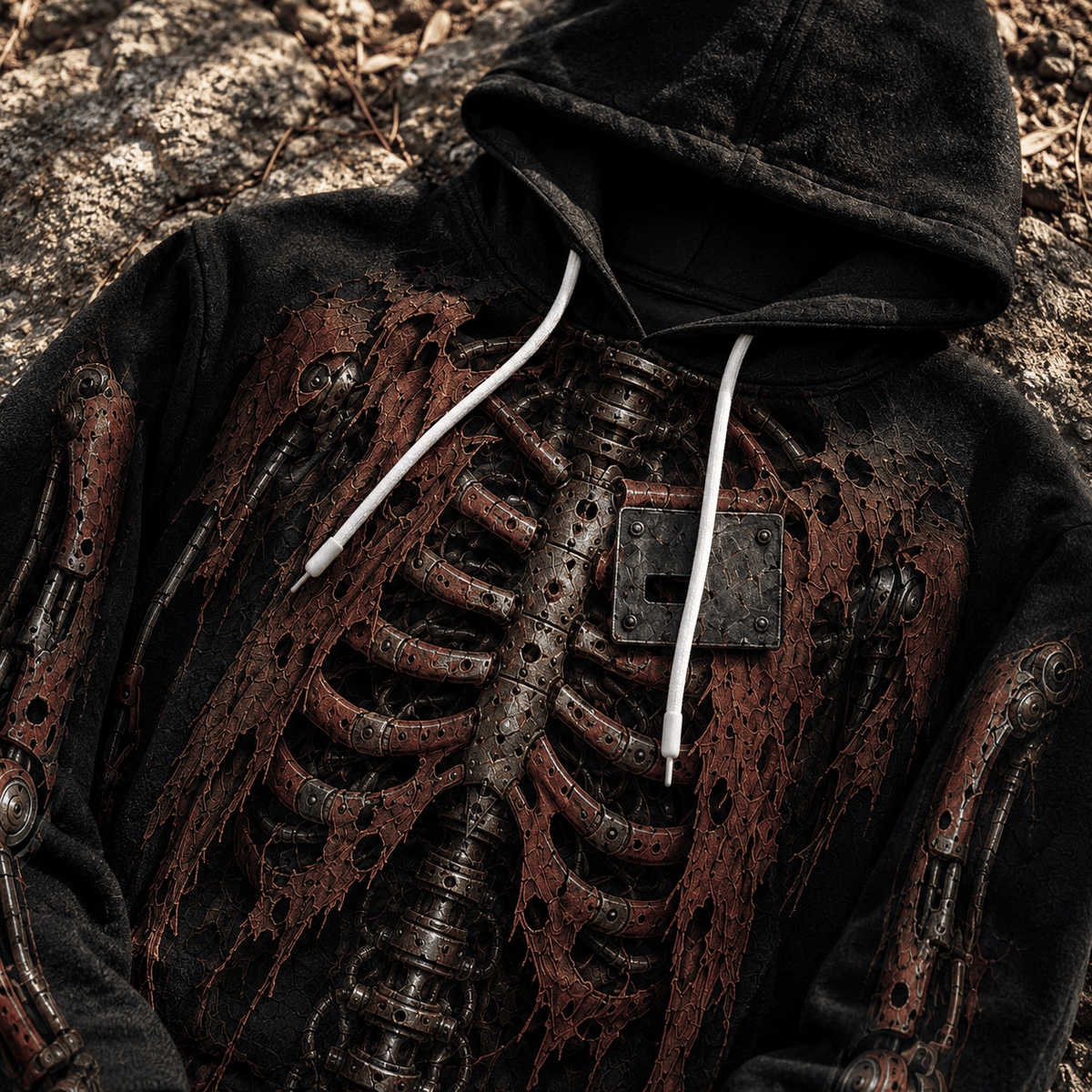 Premium Foxy Endoskeleton Five Nights At Freddys FNAF Halloween Horror 3D Hoodie 3