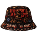 Premium Freddy Fazbear Survive The Night Horror Game Graphic Bucket Hat NDN 1