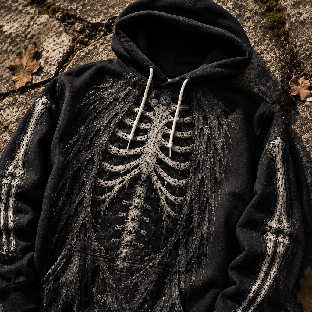 Premium Ghostface Scream Skeleton Halloween Horror 3D Hoodie 4