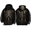 Premium Jason Voorhees Skeleton Friday The 13th Halloween Horror 3D Hoodie 1