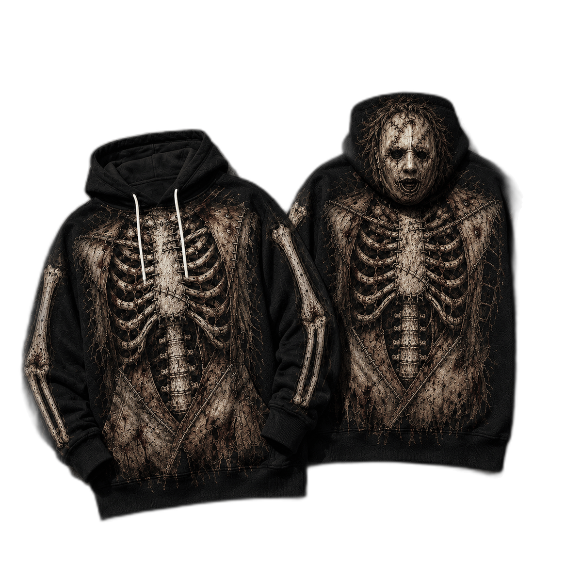 Premium Leatherface Texas Chainsaw Massacre Skeleton Halloween Horror 3D Hoodie 1