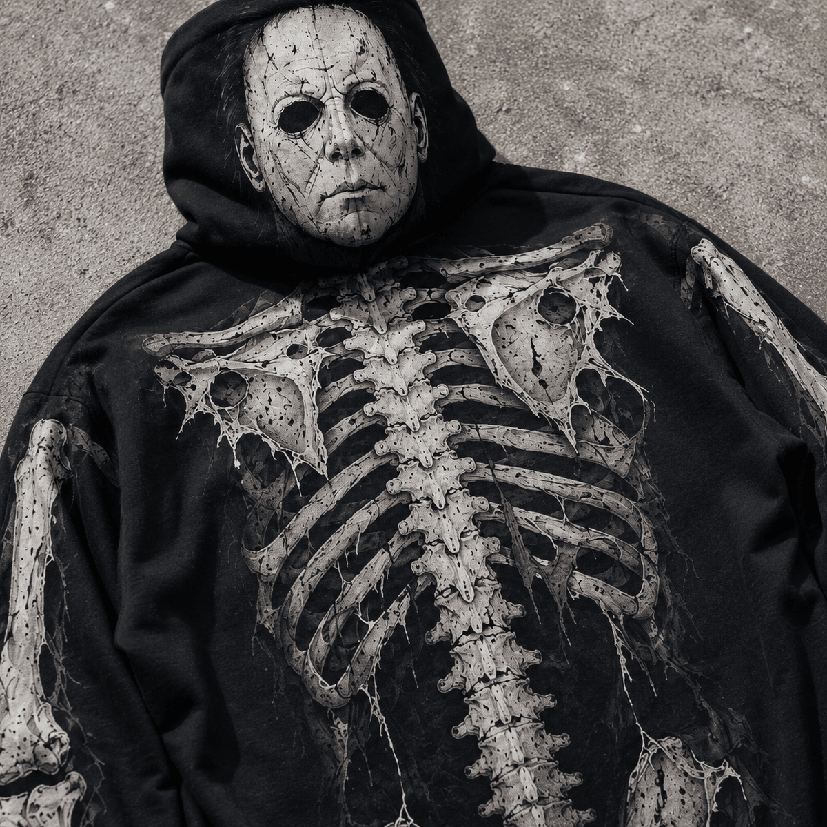 Premium Michael Myers Skeleton Halloween Horror 3D Hoodie 3