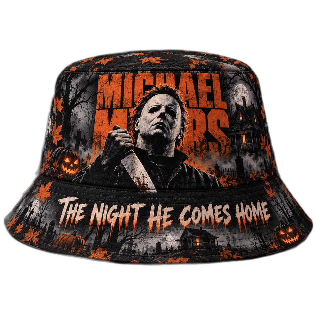 Premium Michael Myers The Night He Comes Home Horror Bucket Hat NDN 1