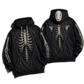 Premium No Face Kaonashi Skeleton Spirited Away Anime Halloween 3D Hoodie 1