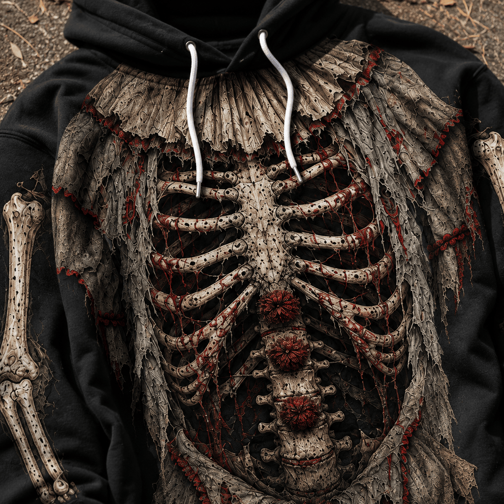 Premium Pennywise IT Clown Skeleton Halloween Horror 3D Hoodie 3