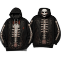Premium Saw Billy The Puppet Skeleton Tuxedo Halloween Horror 3D Hoodie 1