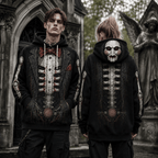 Premium Saw Billy The Puppet Skeleton Tuxedo Halloween Horror 3D Hoodie 2