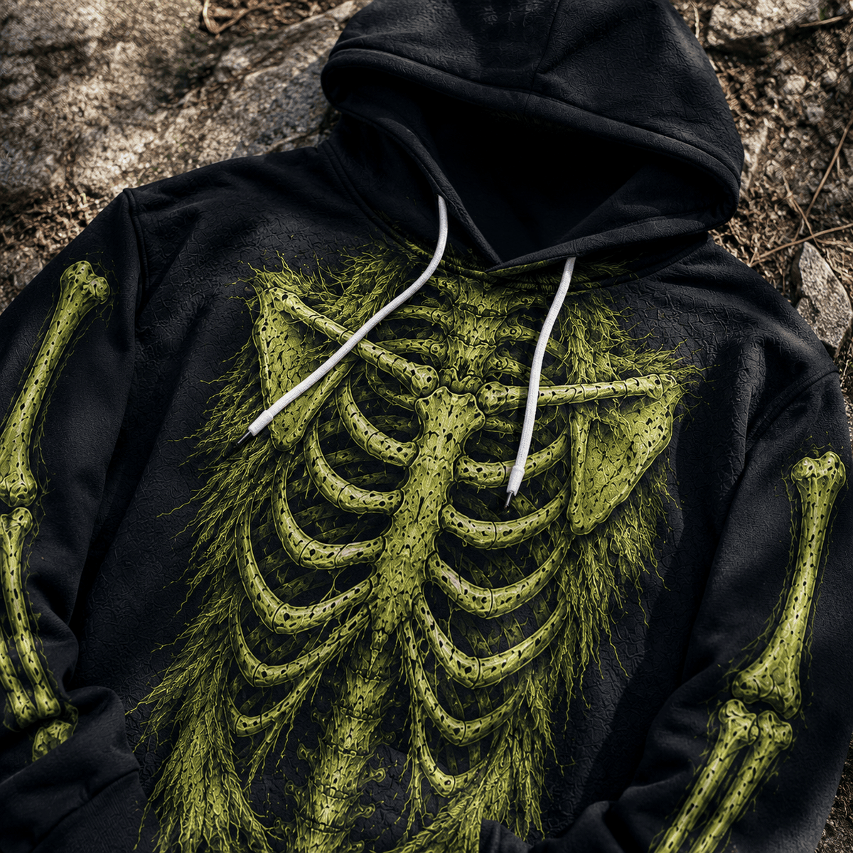 Premium The Grinch Skeleton Halloween Christmas Horror 3D Hoodie 3