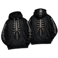 Premium Valak The Nun Conjuring Skeleton Halloween Horror 3D Hoodie 1
