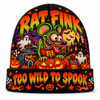 Rat Fink Hot Rod Monster Graphic Print Knit Beanie for Too Wild To Spook Nights NDN 1