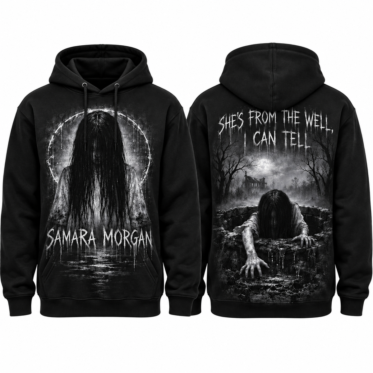 Samara Morgan Dripping Shes From The Well I Can Tell Hoodie for Well Horror Fans NDN 1