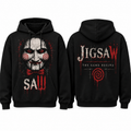 Saw Jigsaw Puppet Red Spiral Halloween Hoodie NTH1 for Horror Fans Who Love Twisted Games 1