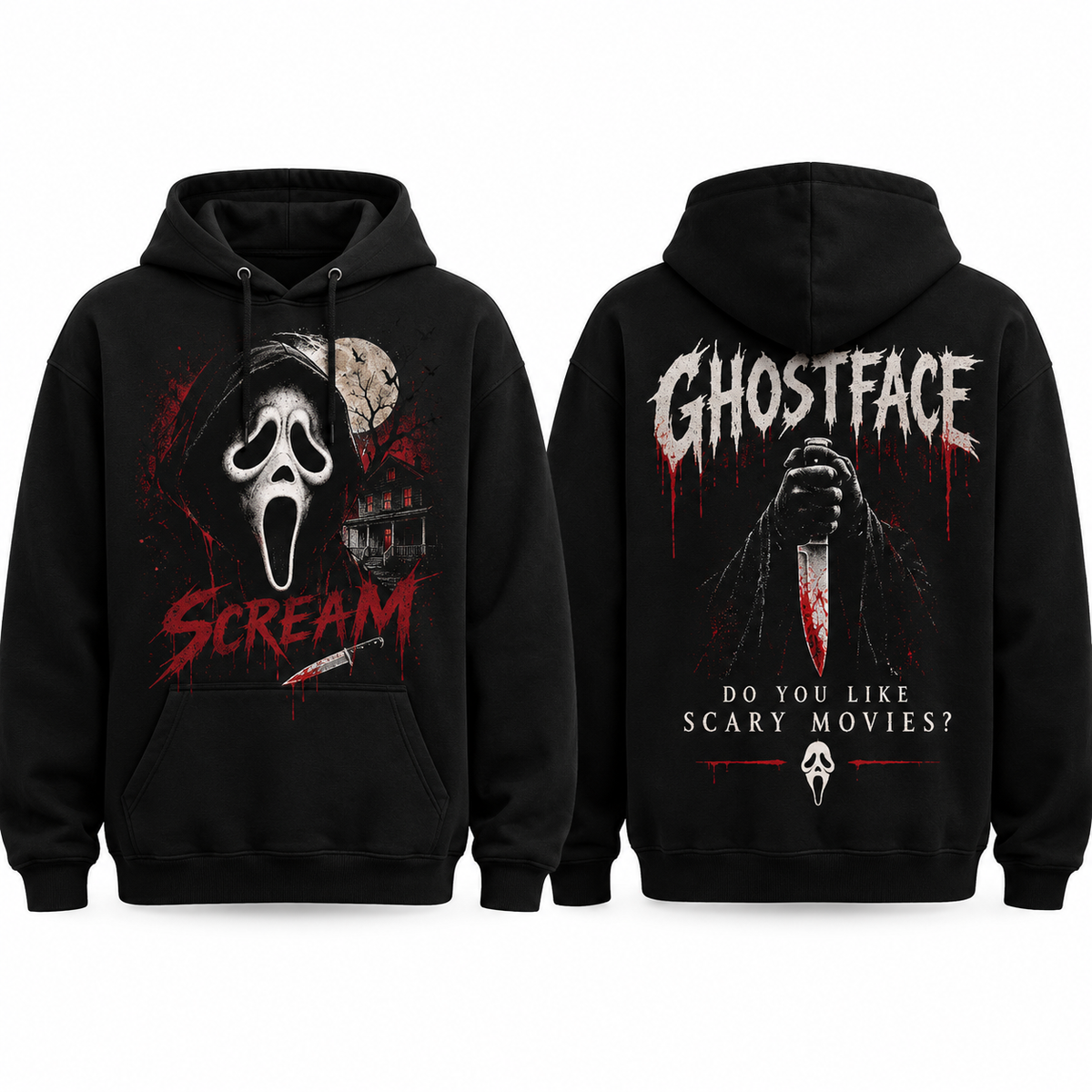 Scream Ghostface Mask Halloween Hoodie NTH1 for Horror Fans Who Love Classic Whodunits 1