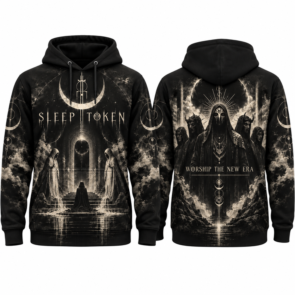 Sleep Token Cathedral Hooded Figure Worship The New Era Hoodie for Gothic Metal Fans NDN 1