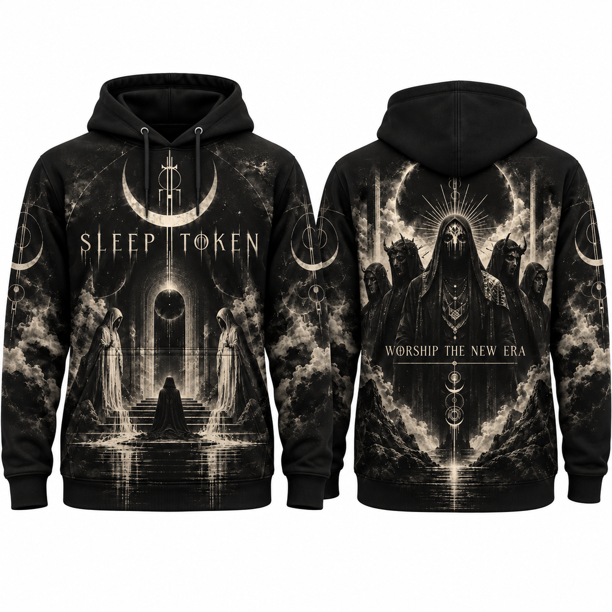 Sleep Token Cathedral Hooded Figure Worship The New Era Hoodie for Gothic Metal Fans NDN 1