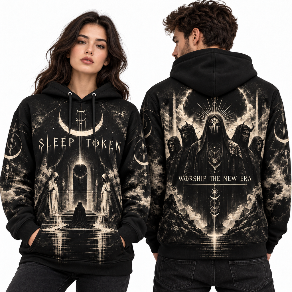Sleep Token Cathedral Hooded Figure Worship The New Era Hoodie for Gothic Metal Fans NDN 2