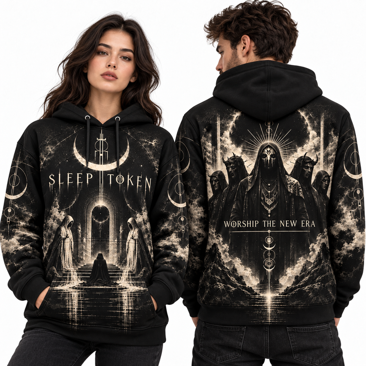 Sleep Token Cathedral Hooded Figure Worship The New Era Hoodie for Gothic Metal Fans NDN 2
