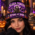 Sleep Token Hooded Figure Graphic Print Knit Beanie for Dusk Ritual Halloween Nights NDN 3