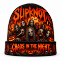 Slipknot Horror Masks Graphic Print Knit Beanie for Chaos In The Night Crowds NDN 1