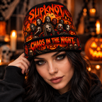 Slipknot Horror Masks Graphic Print Knit Beanie for Chaos In The Night Crowds NDN 3