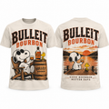 Snoopy Bulleit Bourbon Barrel Lounge 3D Shirt for Whiskey Fans Who Love Rustic Americana 1
