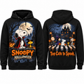 Snoopy Halloween Woodstock Pumpkins Too Cute To Spook Hoodie for Cute Halloween Fans NDN 1