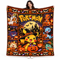 Snoopy Red Doghouse Orange Moon Fleece Blanket For Cozy Peanuts Halloween Nights NDN 1