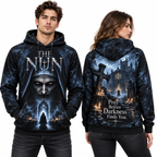 The Nun Face Pray Before Darkness Finds You Cemetery Hoodie for Gothic Horror Fans NDN 2