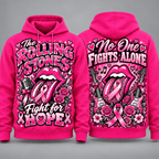 The Rolling Stones Pink Ribbon Fight for Hope Hoodie NY 1