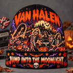 Van Halen Jump Moonlight Graphic Print Knit Beanie for Halloween Rock Crowds NDN 3