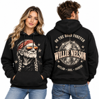 Willie Nelson Braids Portrait On The Road Forever Outlaw Soul Country Hoodie NDN 2